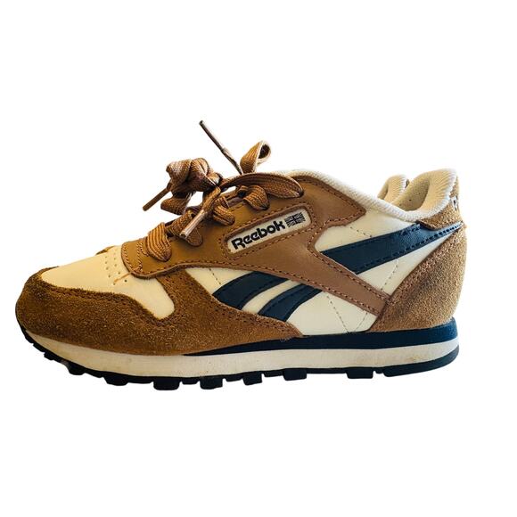 Kids Unisex Reebok Classic Fall Vibes Chalk & Wild Brown Shoes SIZE 12 - Picture 1 of 7